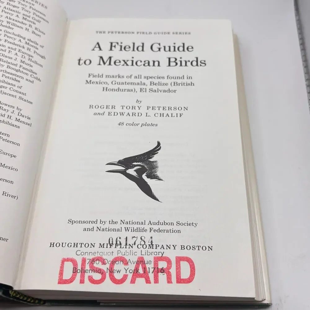 Vintage 1973 book Field Guide to Mexican Birds Central America Photos Ephemera